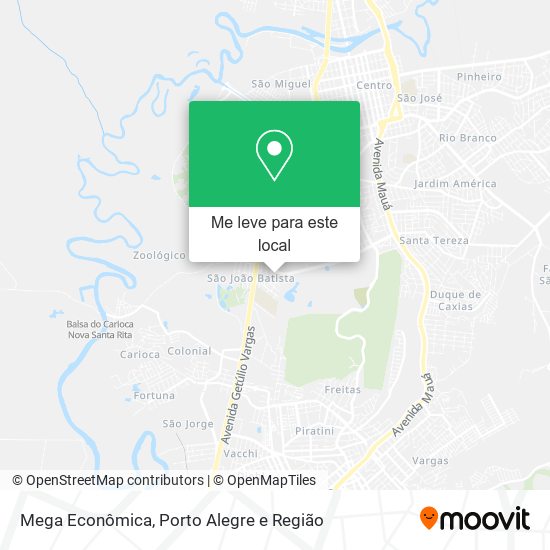 Mega Econômica mapa