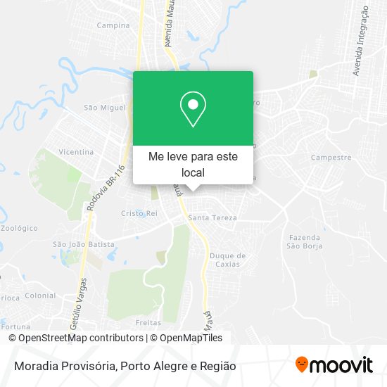 Moradia Provisória mapa