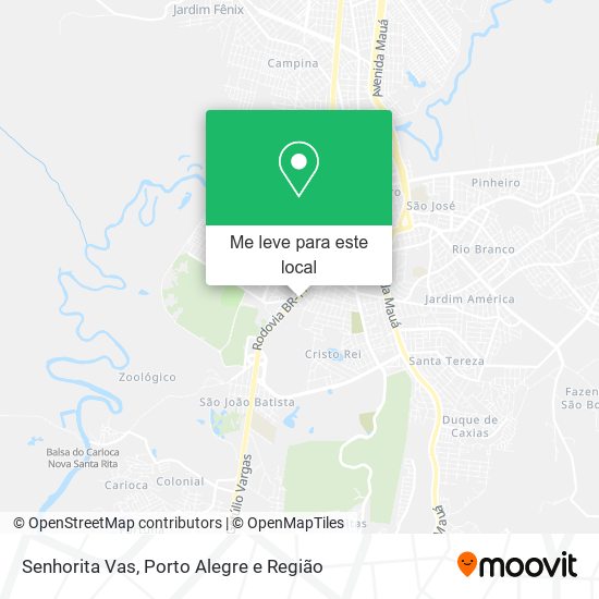 Senhorita Vas mapa