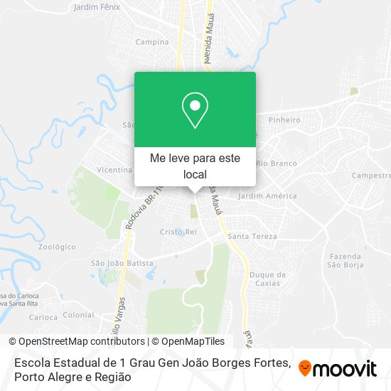 Escola Estadual de 1 Grau Gen João Borges Fortes mapa