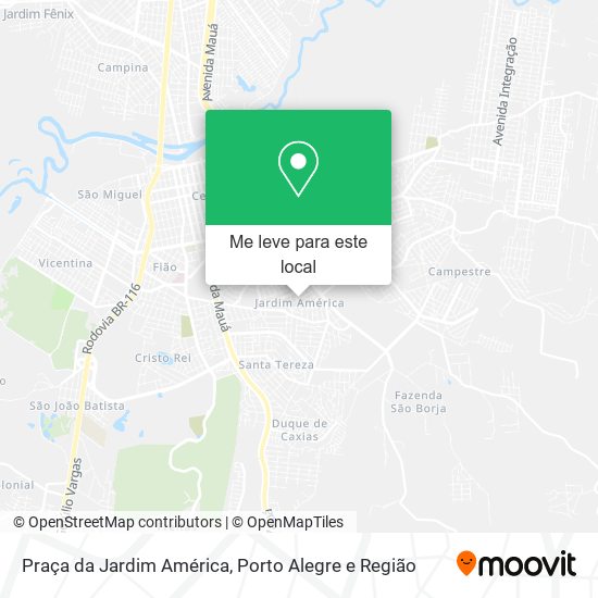 Praça da Jardim América mapa