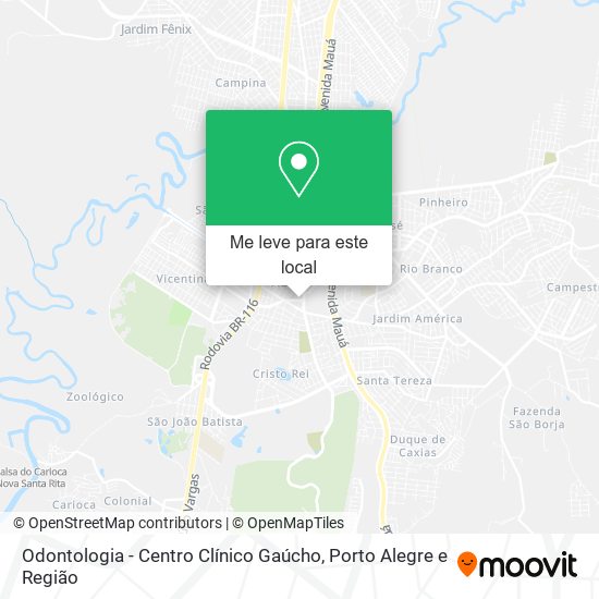 Odontologia - Centro Clínico Gaúcho mapa