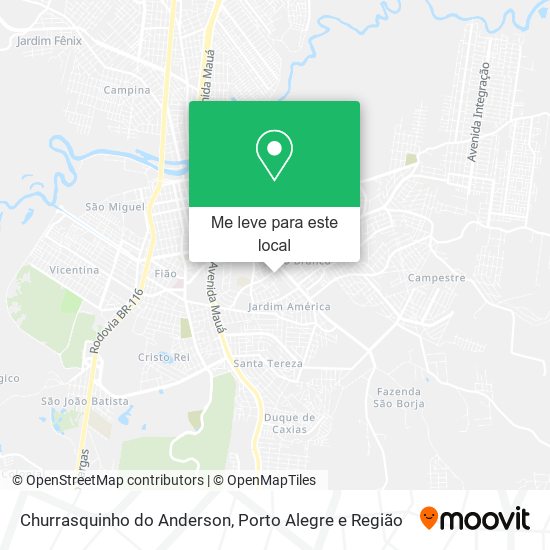 Churrasquinho do Anderson mapa