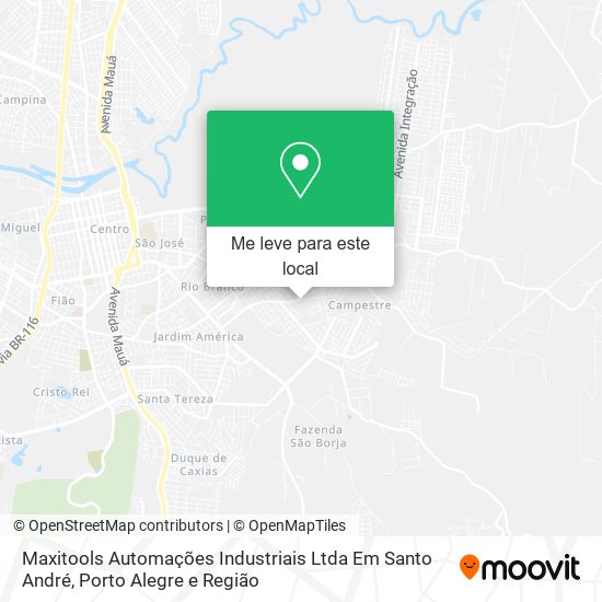 Maxitools Automações Industriais Ltda Em Santo André mapa
