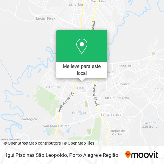Igui Piscinas São Leopoldo mapa