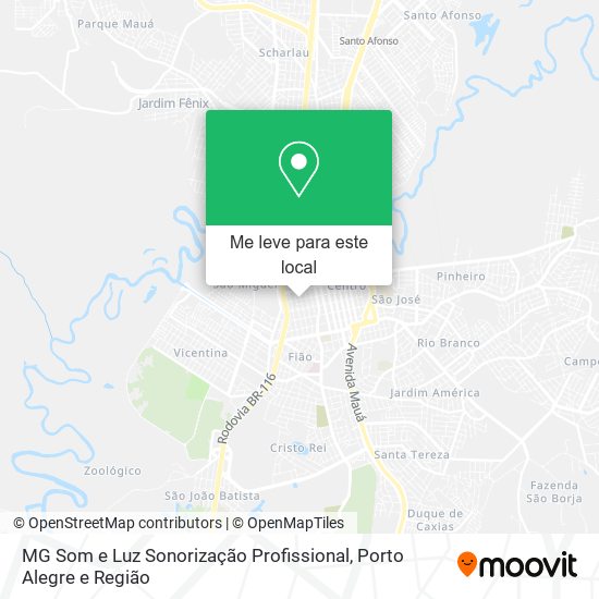 MG Som e Luz Sonorização Profissional mapa