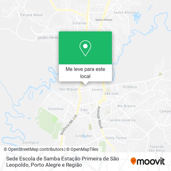 Sede Escola de Samba Estação Primeira de São Leopoldo mapa