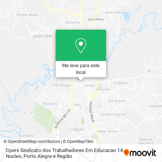 Cpers Sindicato dos Trabalhadores Em Educacao 14 Nucleo mapa