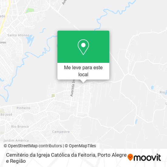 Cemitério da Igreja Católica da Feitoria mapa