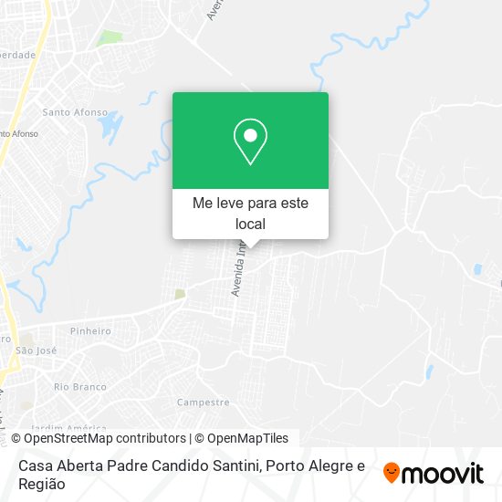 Casa Aberta Padre Candido Santini mapa