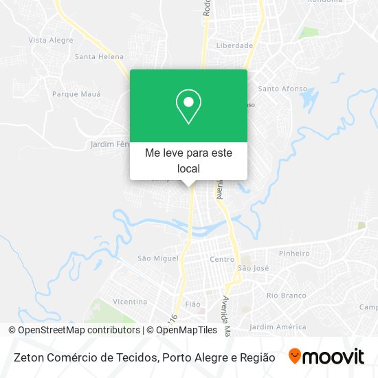 Zeton Comércio de Tecidos mapa