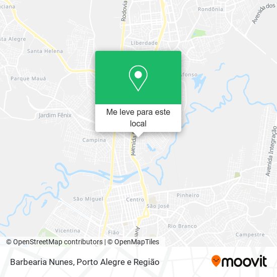 Barbearia Nunes mapa