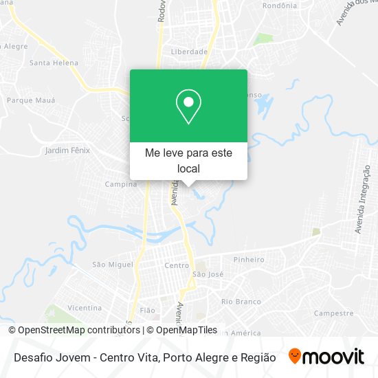 Desafio Jovem - Centro Vita mapa