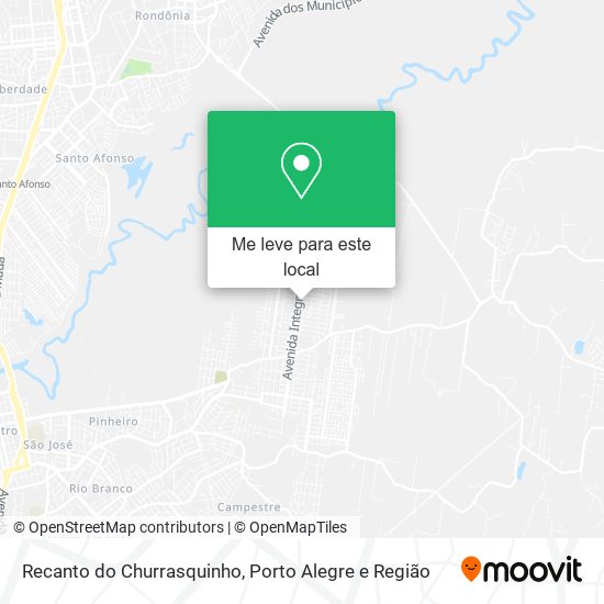 Recanto do Churrasquinho mapa