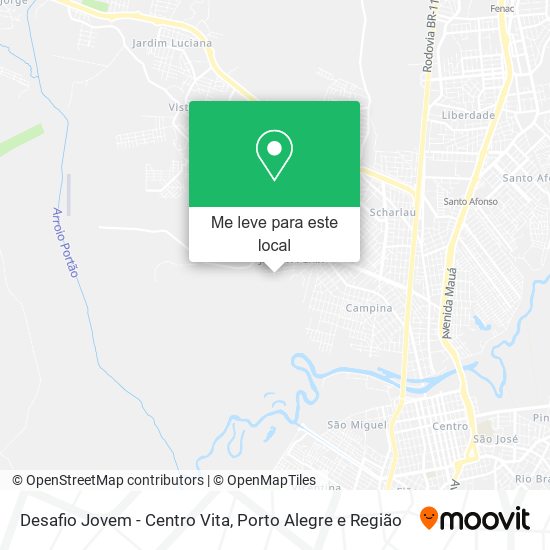 Desafio Jovem - Centro Vita mapa
