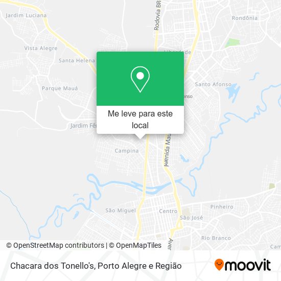 Chacara dos Tonello's mapa