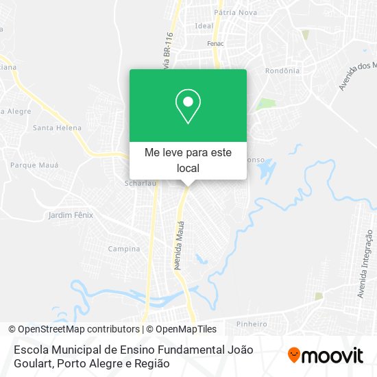 Escola Municipal de Ensino Fundamental João Goulart mapa