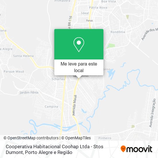 Cooperativa Habitacional Coohap Ltda - Stos Dumont mapa