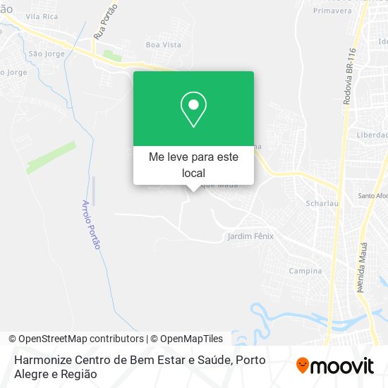 Harmonize Centro de Bem Estar e Saúde mapa