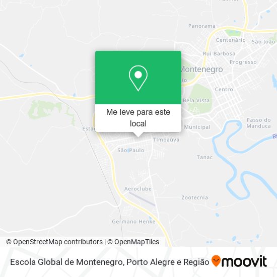 Escola Global de Montenegro mapa