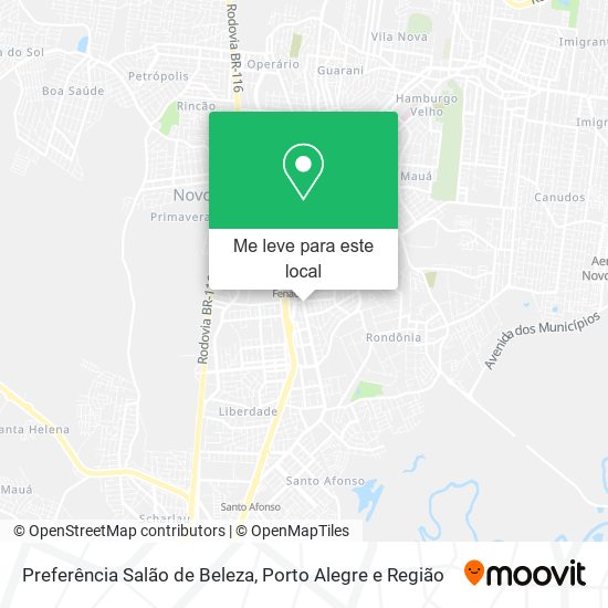 Preferência Salão de Beleza mapa