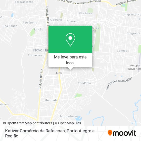 Kativar Comércio de Refeicoes mapa