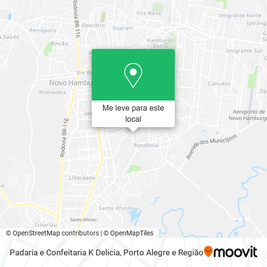 Padaria e Confeitaria K Delicia mapa