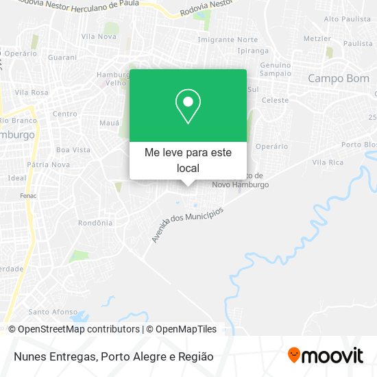 Nunes Entregas mapa