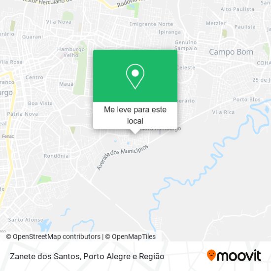 Zanete dos Santos mapa