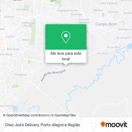 Chez Joe's Delivery mapa
