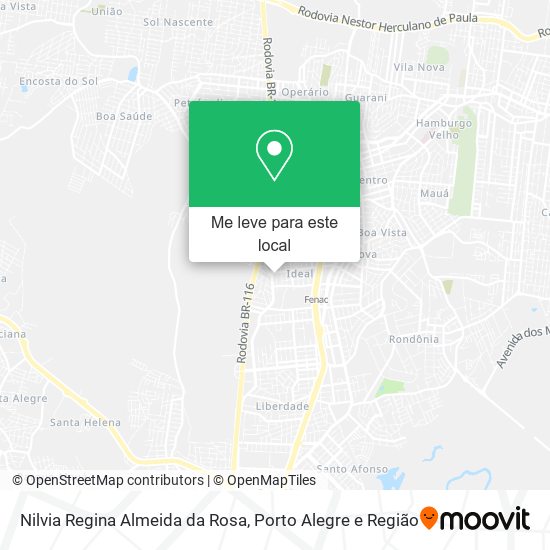 Nilvia Regina Almeida da Rosa mapa