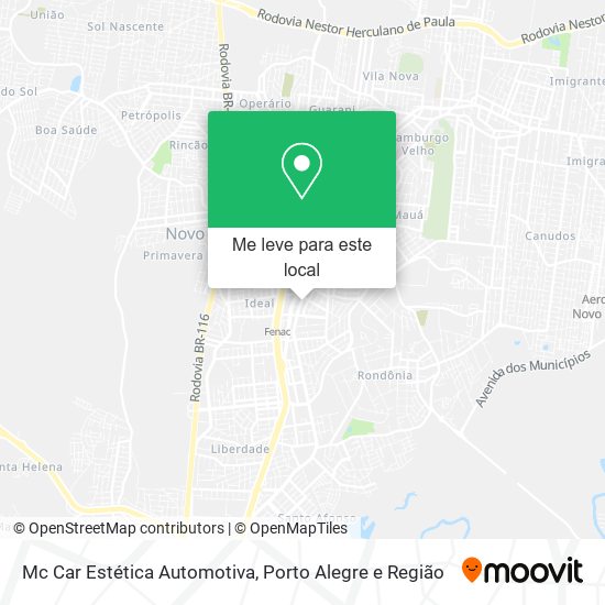 Mc Car Estética Automotiva mapa