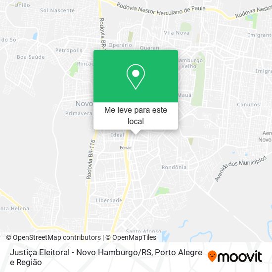 Justiça Eleitoral - Novo Hamburgo / RS mapa