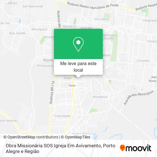 Obra Missionária SOS Igreja Em Avivamento mapa
