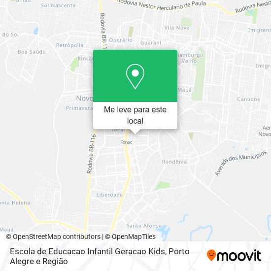 Escola de Educacao Infantil Geracao Kids mapa