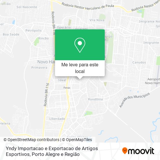 Yndy Importacao e Exportacao de Artigos Esportivos mapa