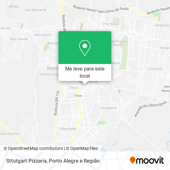 Sttutgart Pizzaria mapa