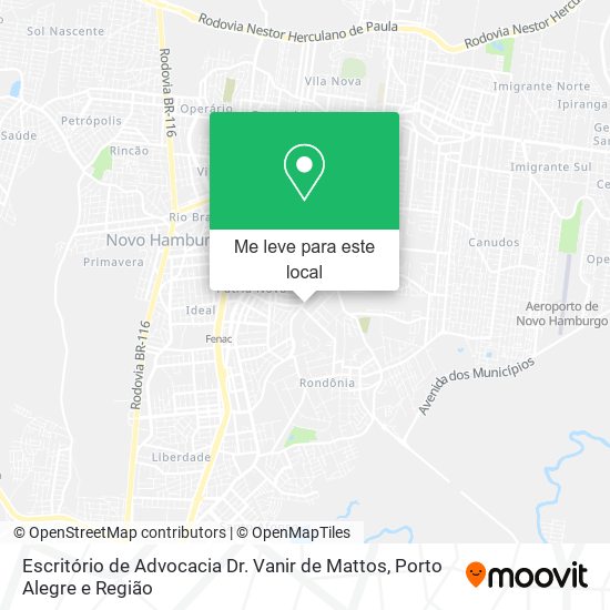 Escritório de Advocacia Dr. Vanir de Mattos mapa