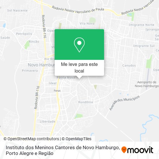 Instituto dos Meninos Cantores de Novo Hamburgo mapa