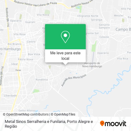 Metal Sinos Serralheria e Funilaria mapa