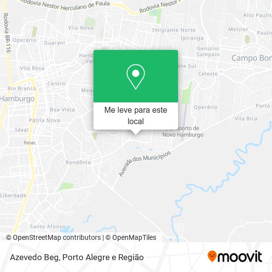 Azevedo Beg mapa