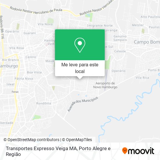 Transportes Expresso Veiga MA mapa