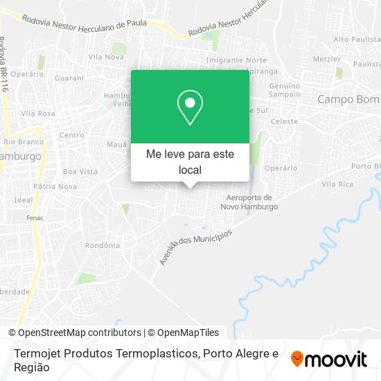 Termojet Produtos Termoplasticos mapa