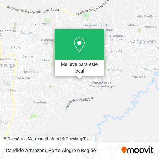 Candido Armazem mapa