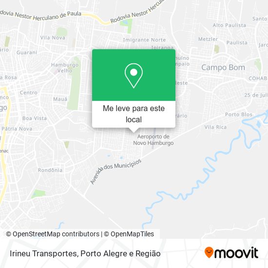 Irineu Transportes mapa