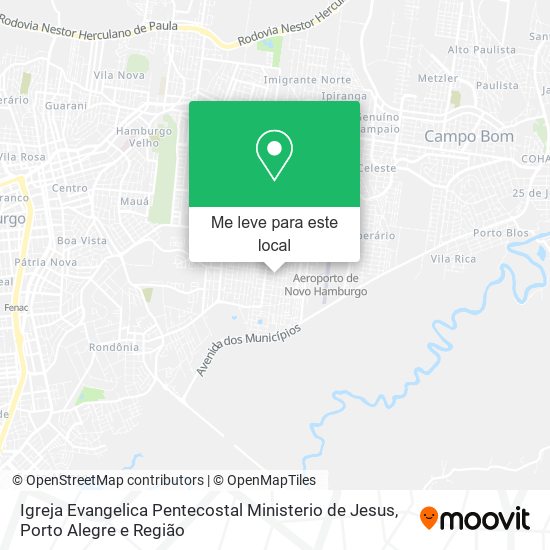 Igreja Evangelica Pentecostal Ministerio de Jesus mapa