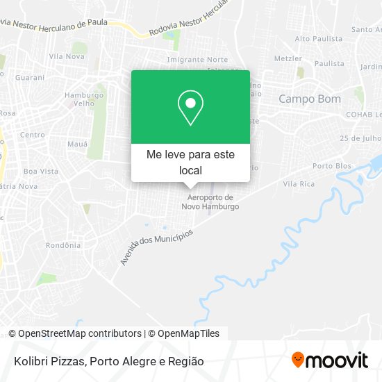 Kolibri Pizzas mapa