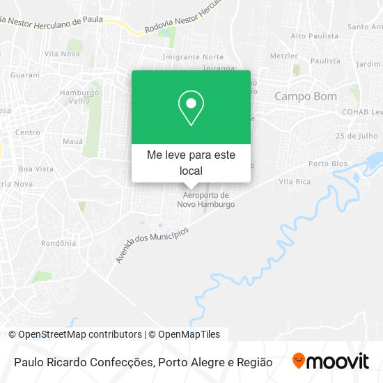 Paulo Ricardo Confecções mapa