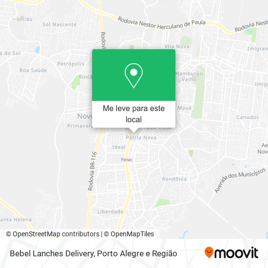 Bebel Lanches Delivery mapa