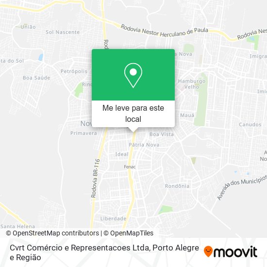 Cvrt Comércio e Representacoes Ltda mapa